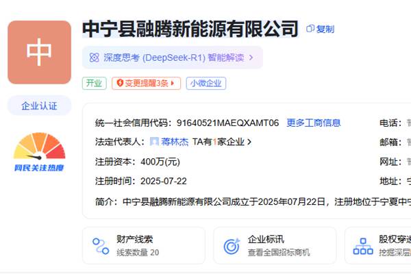 吉利在寧夏成立新能源公司 注冊(cè)資本400萬(wàn)