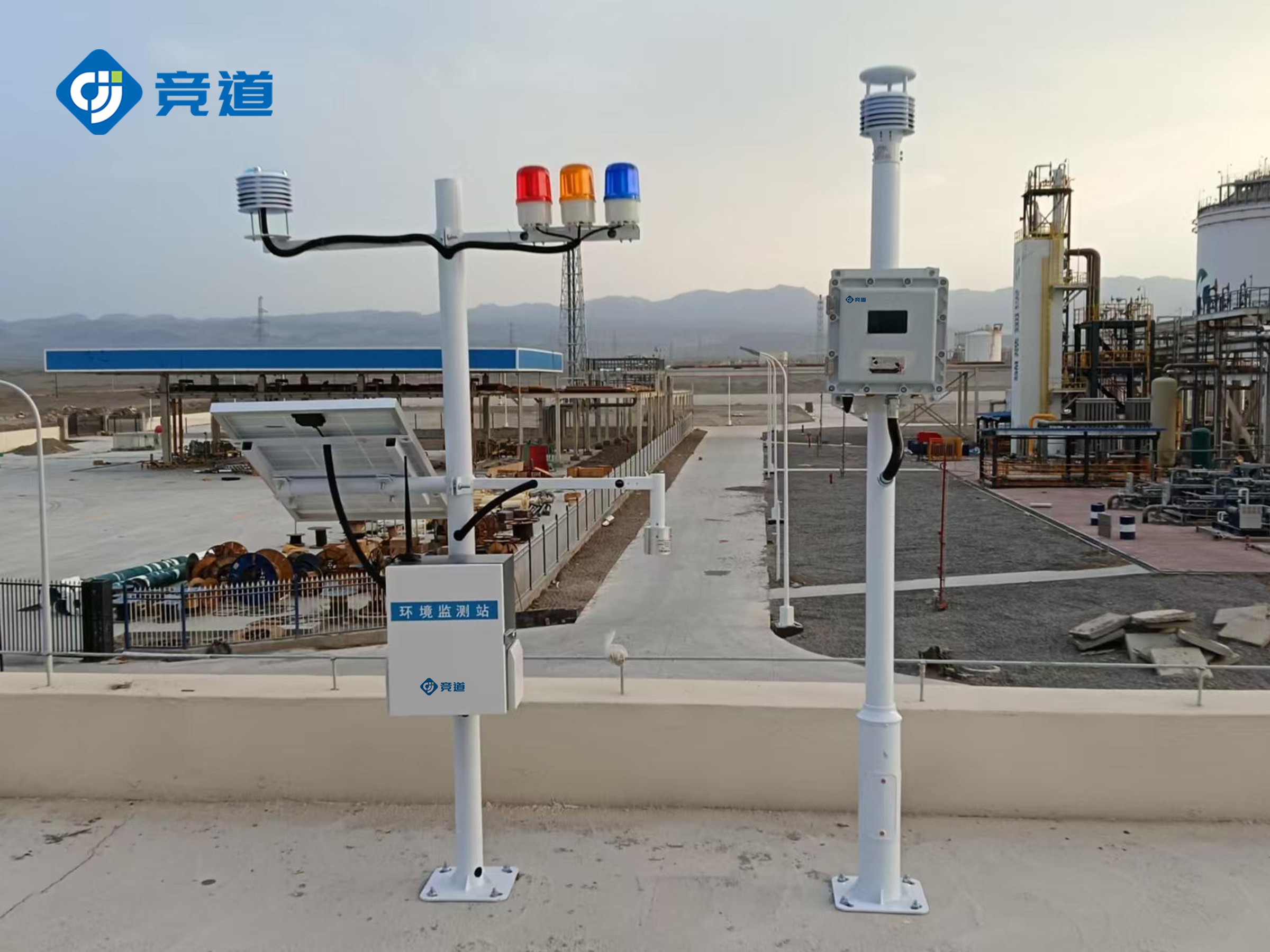 山東競道光電成功安裝防爆氣象站及雷電預警設備，為油氣行業安全保駕護航