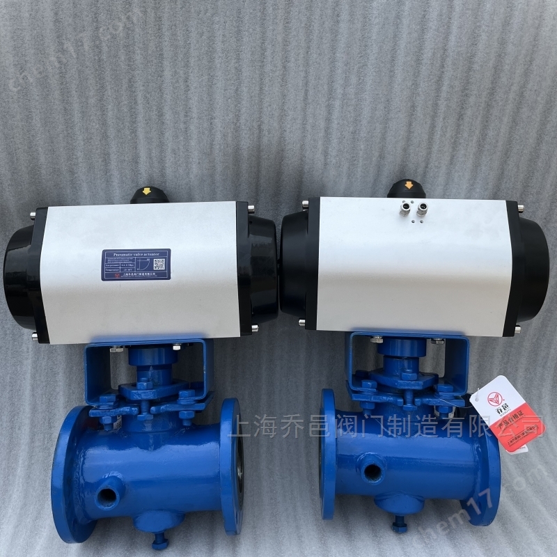 双电磁阀控制气动保温三通沥青阀